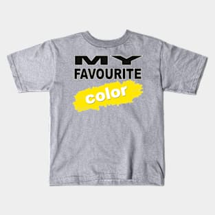 MY-FAVOURITE-COLOR,-YELLOW Kids T-Shirt